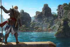 Edward stands on a ship in Assassin's Creed Black Flag Resynced