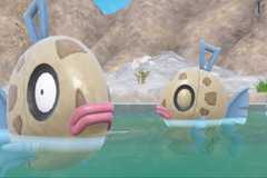 feebas swimming in the sea