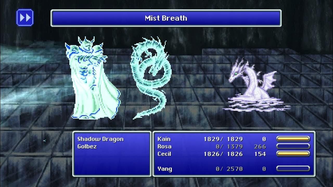 final fantasy 4 rydia returns - an old 16-bit battle screen showing summons facing off