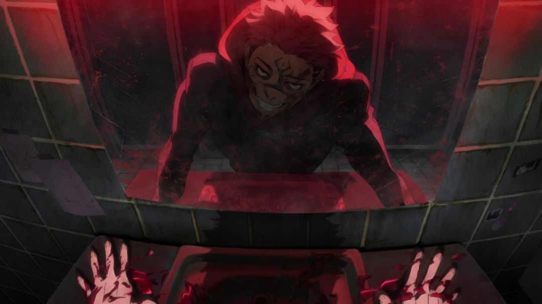 Sukuna looks menacingly at Yuji in the season 3 opener of Jujutsu Kaisen