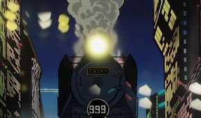 Galaxy Express 999 train enters city