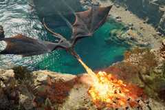 A dragon attacks in Game of Thrones: War for Westeros