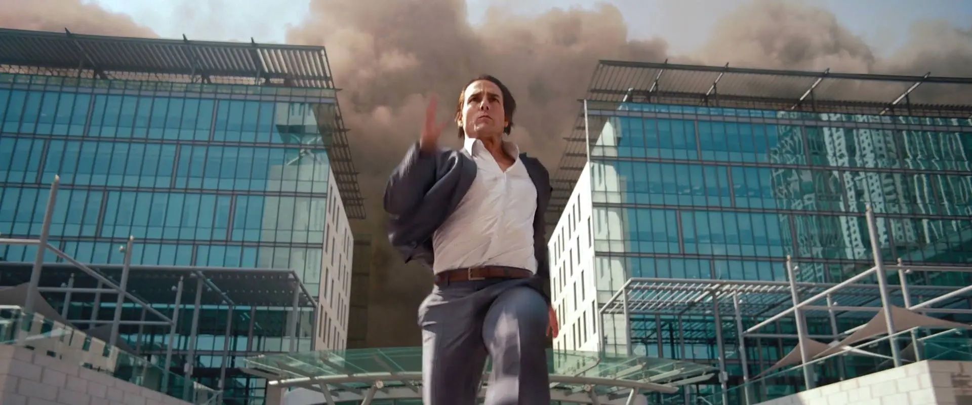 Tom Cruise running from a sandstorm in Dubai in Mission: Impossible - Ghost Protocol