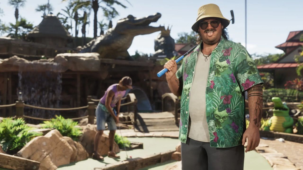 Cal Hampton Hefts a Mini Golf Putter in Grand Theft Auto 6