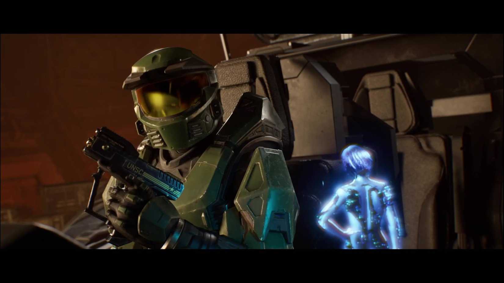 Cortana talking to Master Chief during the Halo: Campaign Evolved ending.
