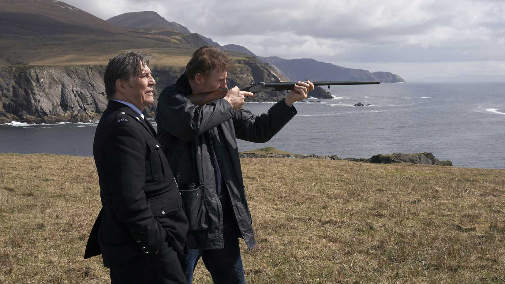Liam Neeson and Ciarán Hinds in In the Land of Saints and Sinners.