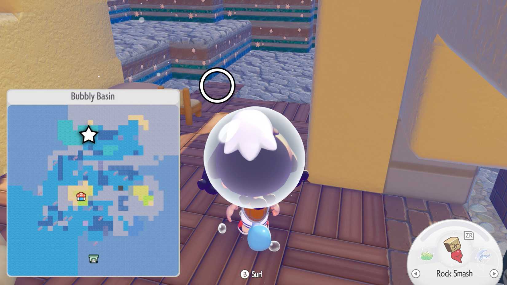 A map showing where to find a specific rug in Pokopia