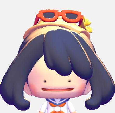 Ditto with long hair on the side with side-swept bangs in Pokopia