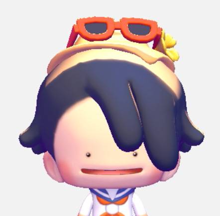 A simple short hairstyle with some side bangs in Pokopia