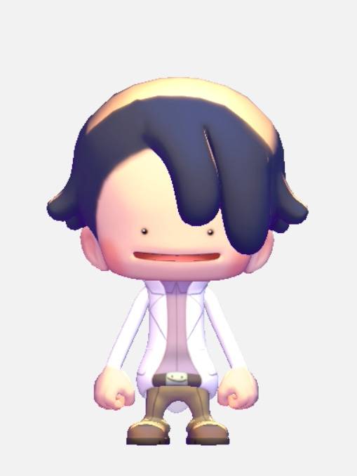 A Ditto in a labcoat and slacks.