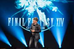 Final Fantasy 14 producer Naoki Yoshida presenting Evercold at Fan Fest 2026 Berlin