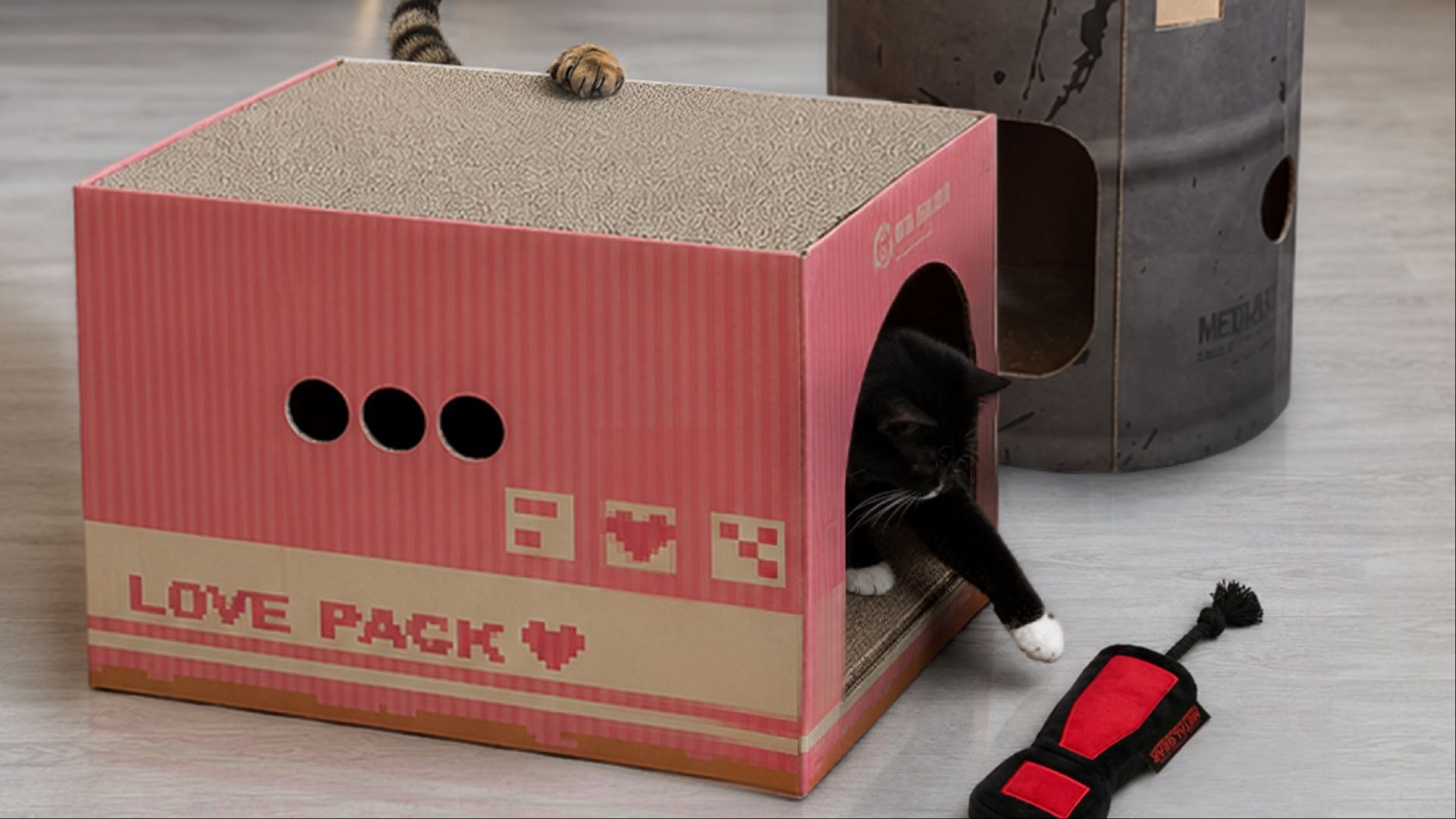 metal gear stealth box with cat inside