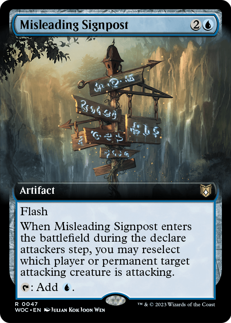 Misleading Signpost - Wilds of Eldraine Commander 47 (958b247d-83d3-4dd6-9a1a-654ba3adf078)