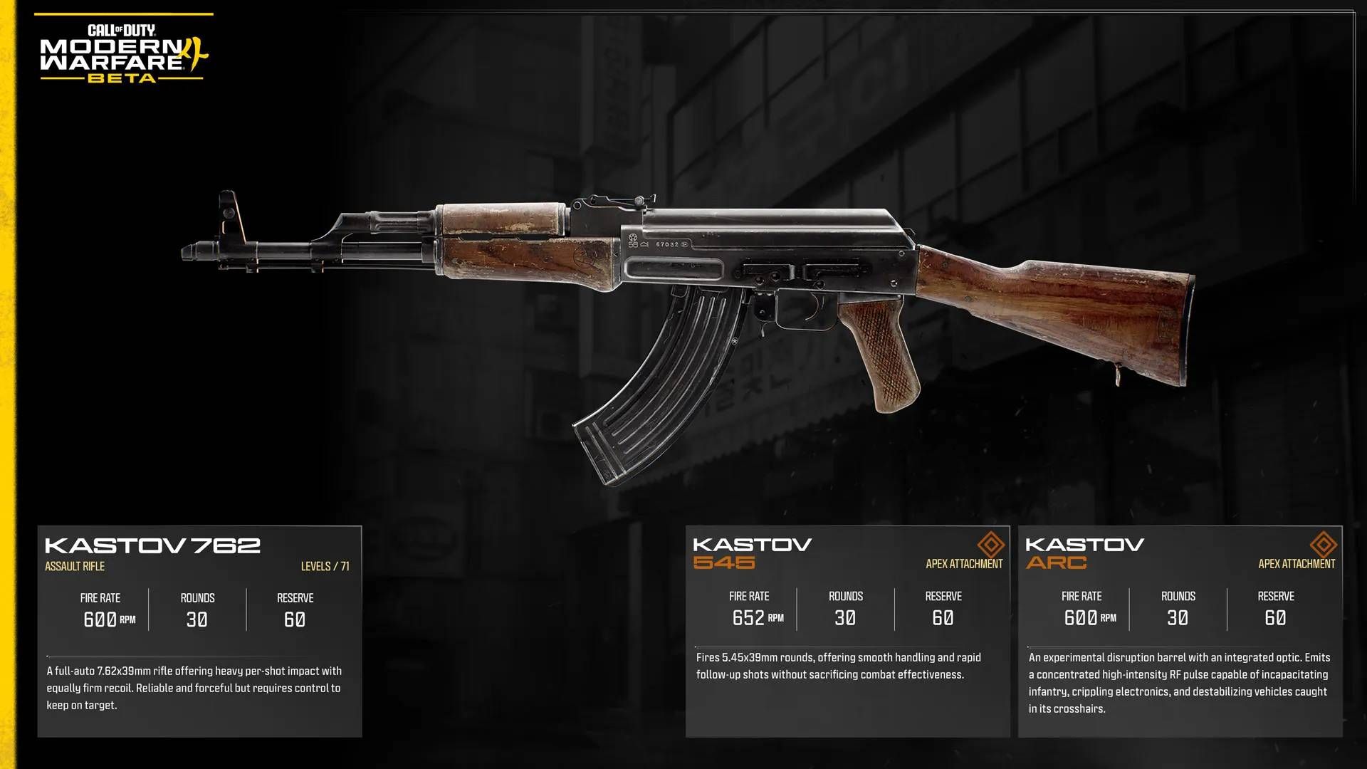 The Kastov 762 in Modern Warfare 4.