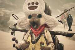 A shocked Palico in Monster Hunter Wilds