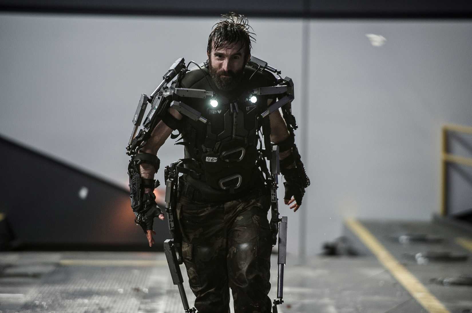 Sharlto Copley's Kruger suits up for the final fight in Elysium