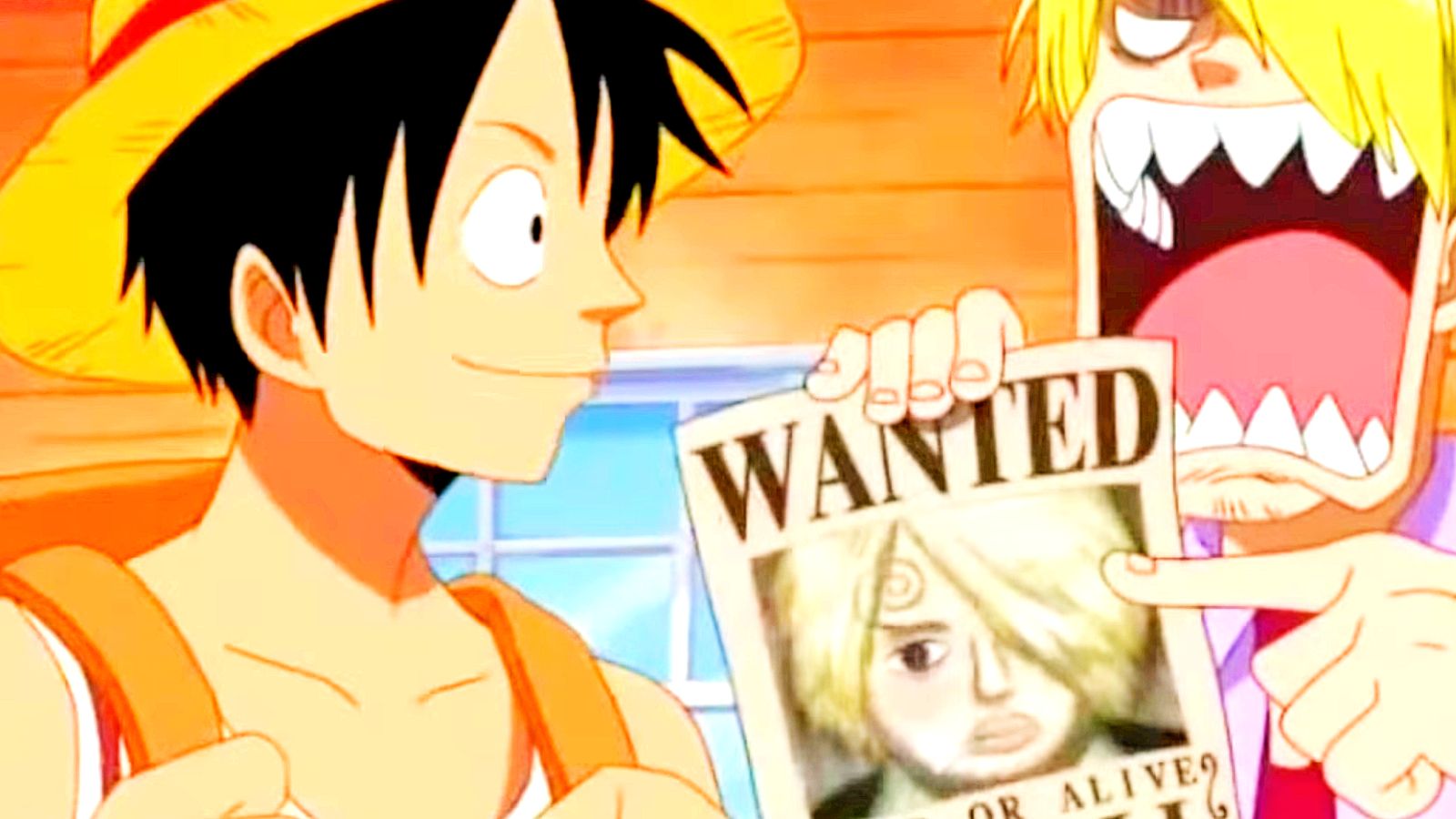 Sanji gets mad at his first wanted poster in One Piece