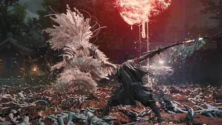 A samurai fights a feathered enemy in Onimusha: Way of the Sword.