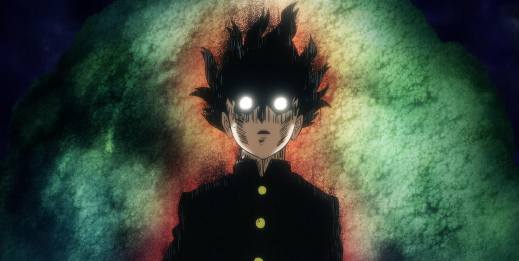 A young boy (Mob) enters an unpredictable emotional state in Mob Psycho 100