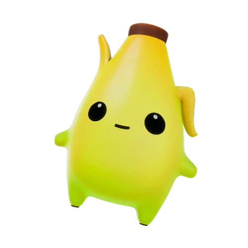 A sprite in the shape of Peely the banana in Fortnite.