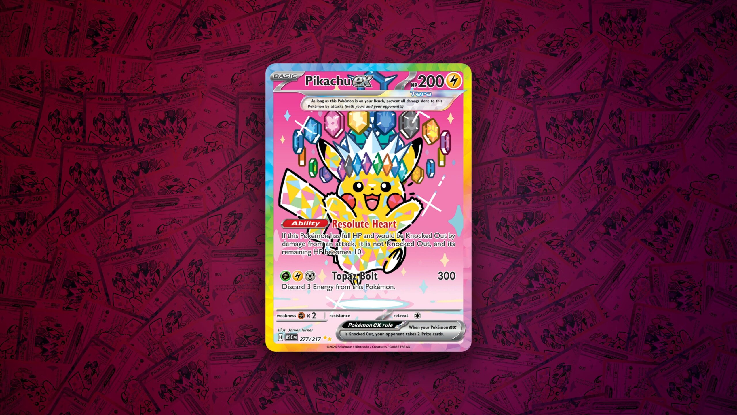 The Pikachu special illustration card in the Ascended Heroes set.
