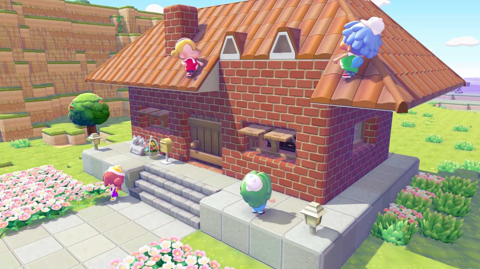 Pokemon building a home together in Pokopia