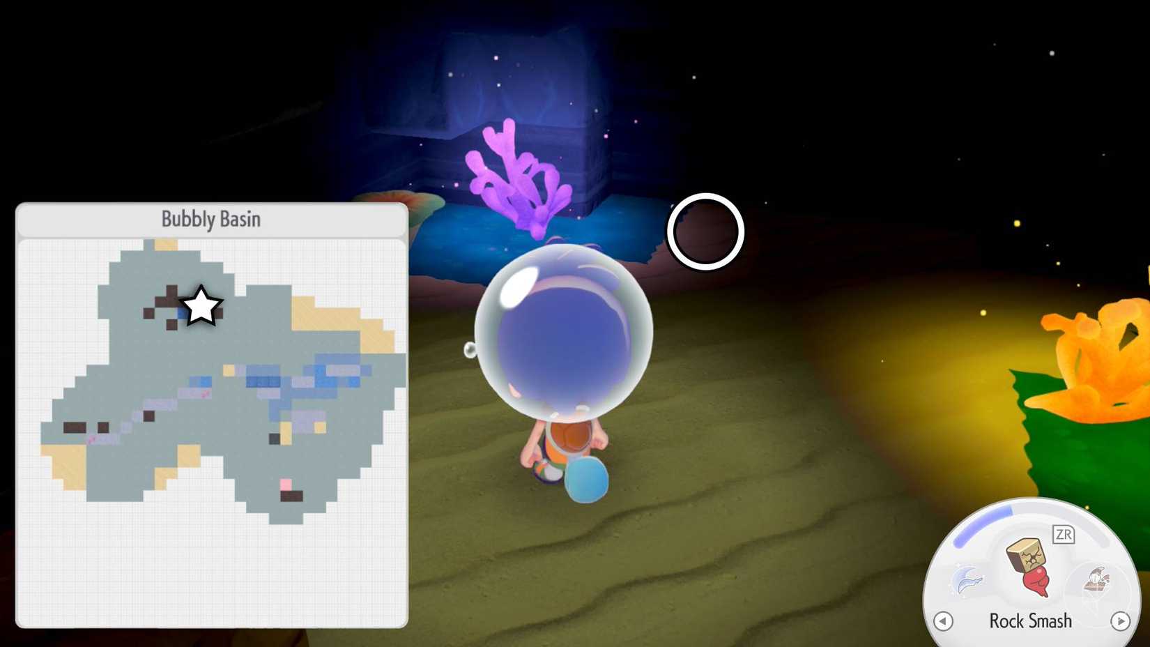 An image showing where to find a Windup Inkay in Pokopia