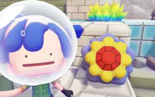 A Pokémon Pokopia showing Ditto and the Starmie doll
