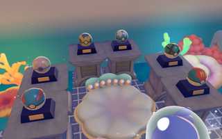 A Pokémon Pokopia screenshot showing all the decorative Poké Balls you need to make a mermaid's gym habitat