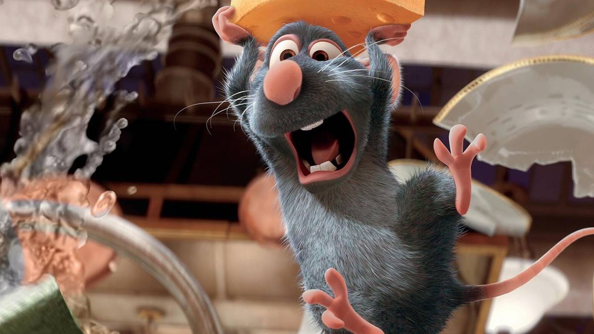 Remy holds cheese in Ratatouille.