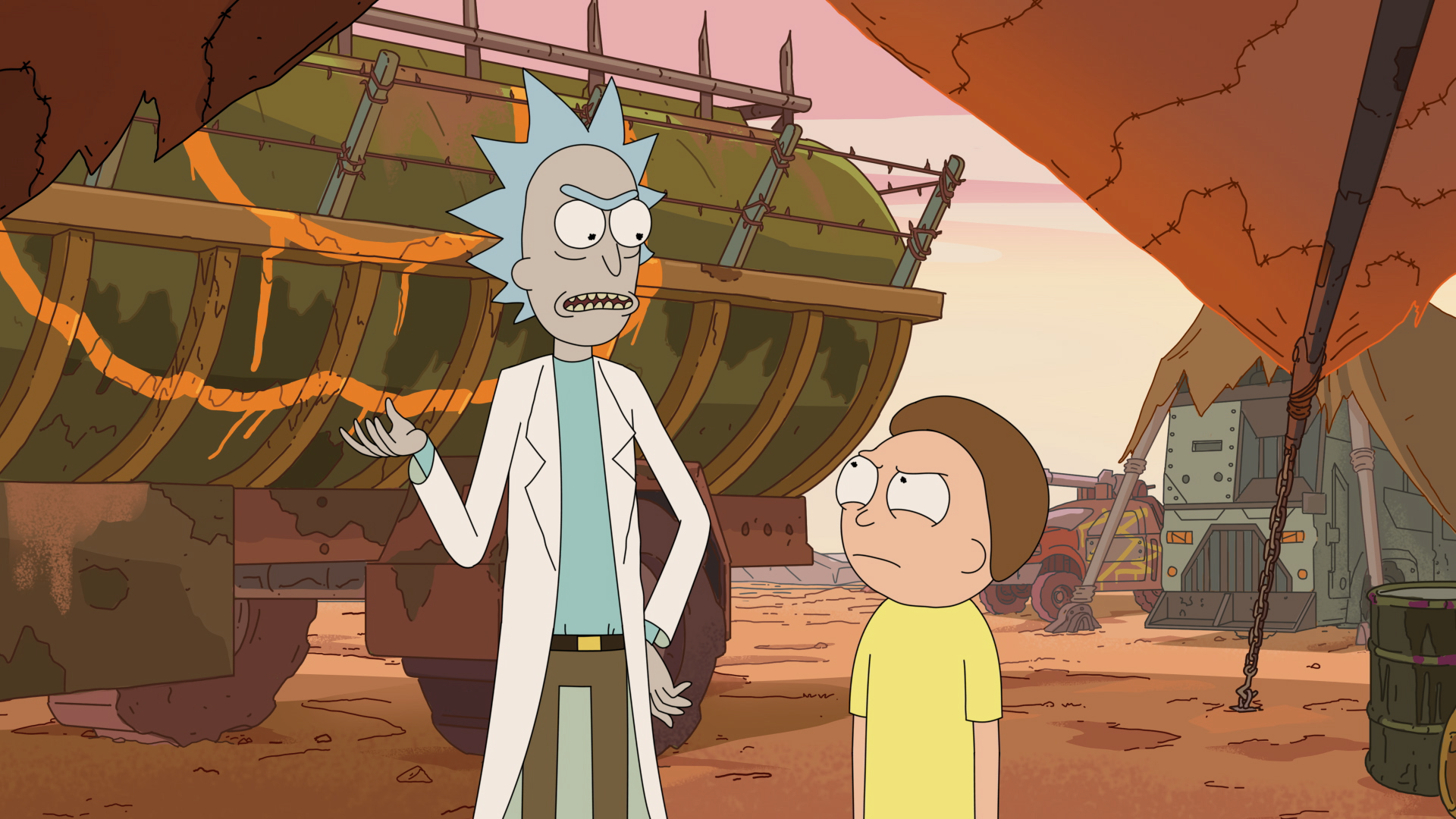 Rick and Morty - Rick and Morty in wasteland