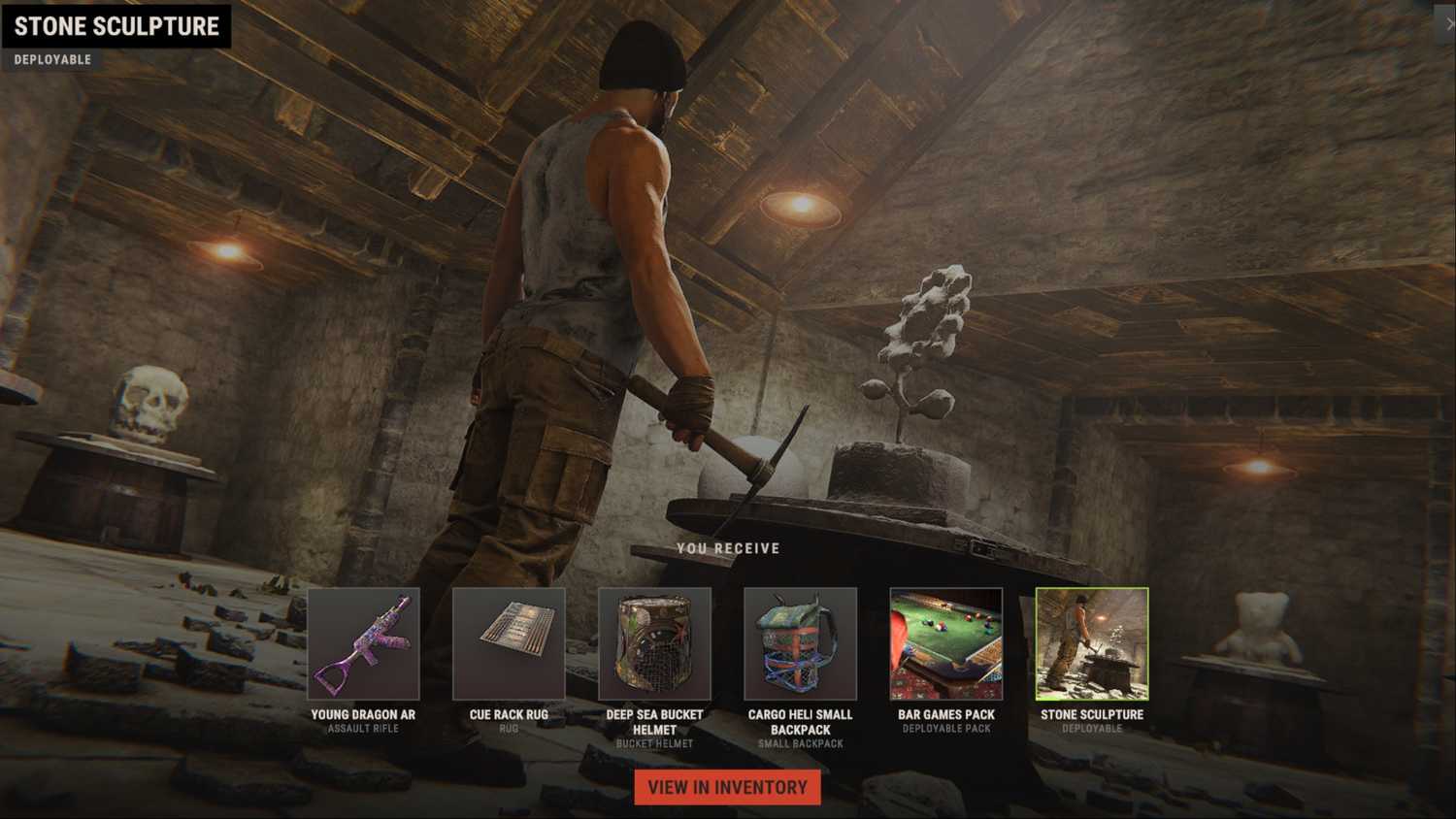 character makes beautiful sculpture in rust