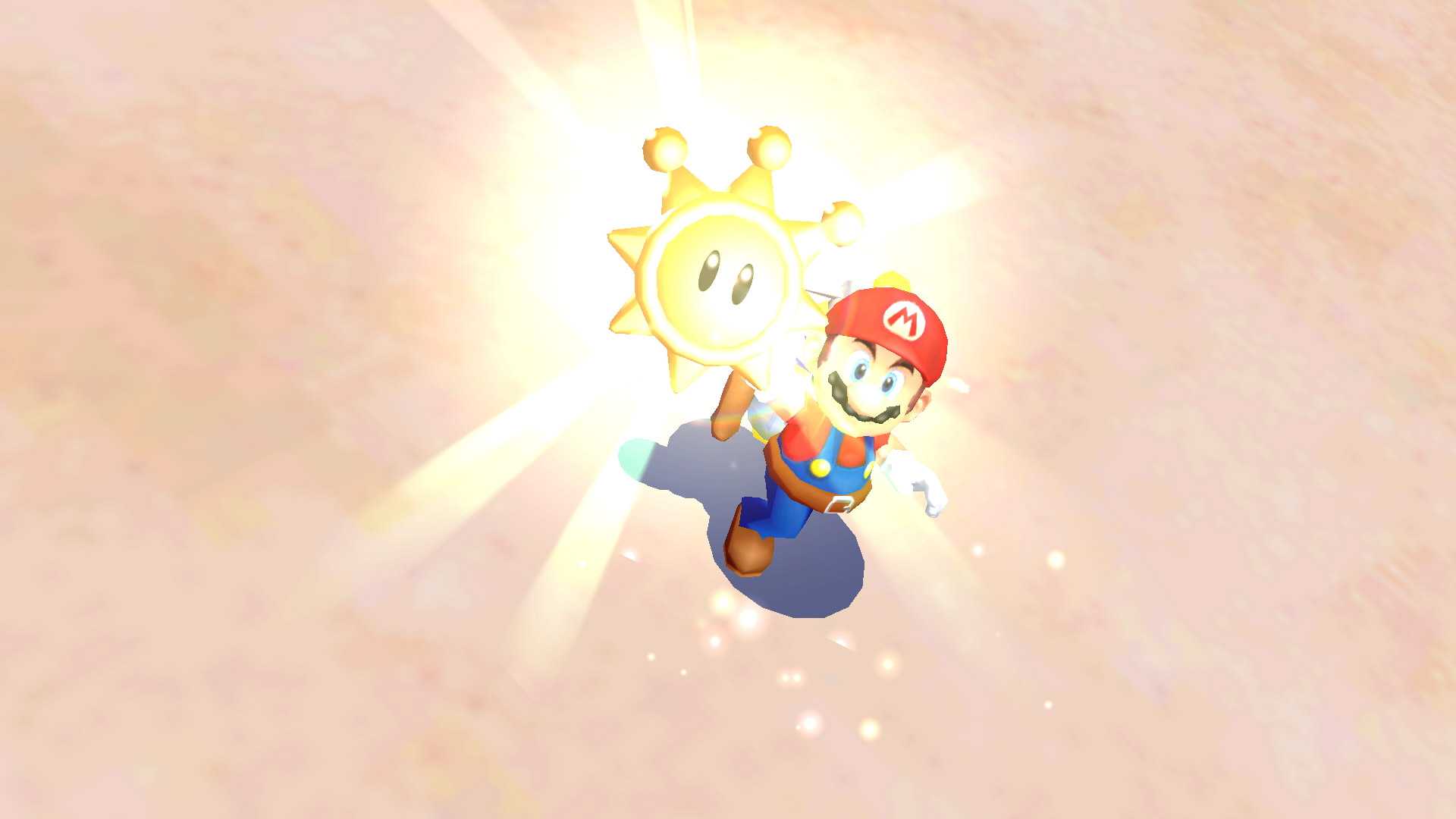 mario shows off his shine sprite