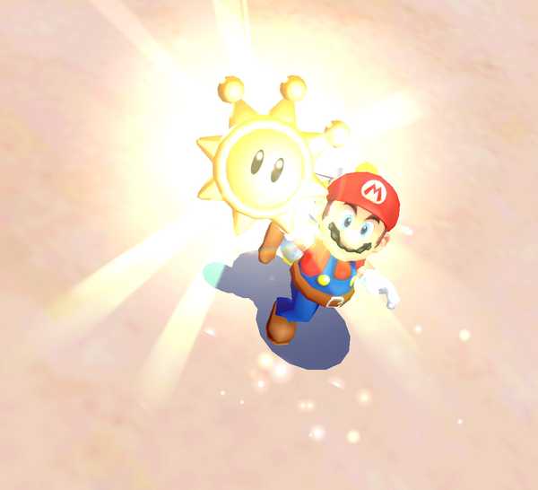 mario shows off his shine sprite