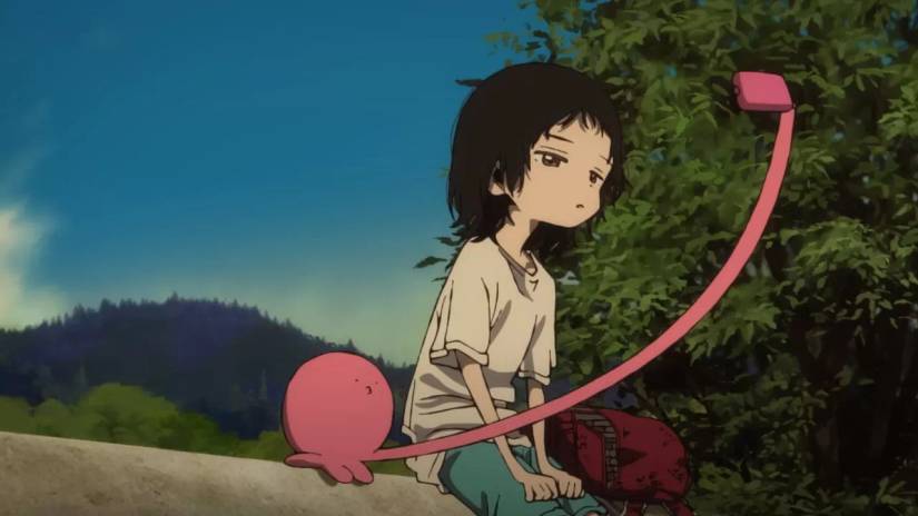 Takopi and Shizuka sit together and spend some time in Takopi's Original Sin