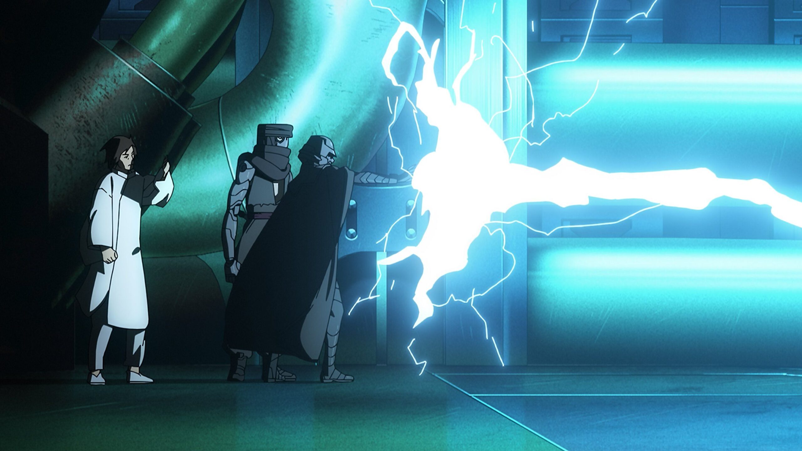 Zhima watches Nawaan use a kyber cannon in The Ninth Jedi