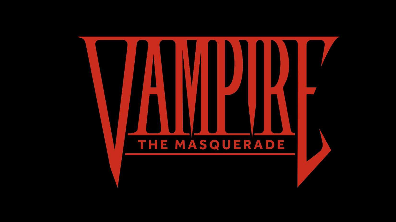 The new logo for Vampire: The Masquerade on a Black background