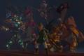 Link stands in front of the five sages while preparing to Destroy Ganondorf in Zelda Tears of the Kingdom.