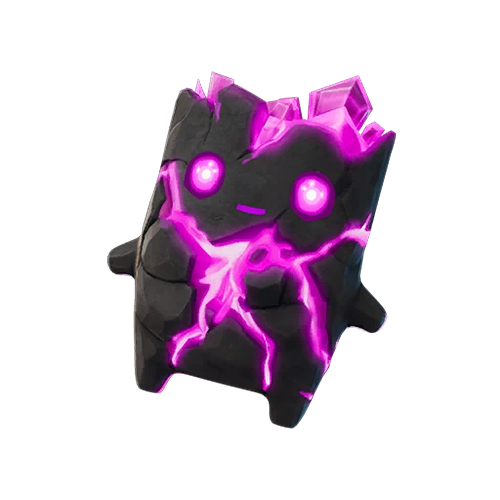 A Zero Point Sprite, a black creature with pink cracks across its body, from Fortnite.