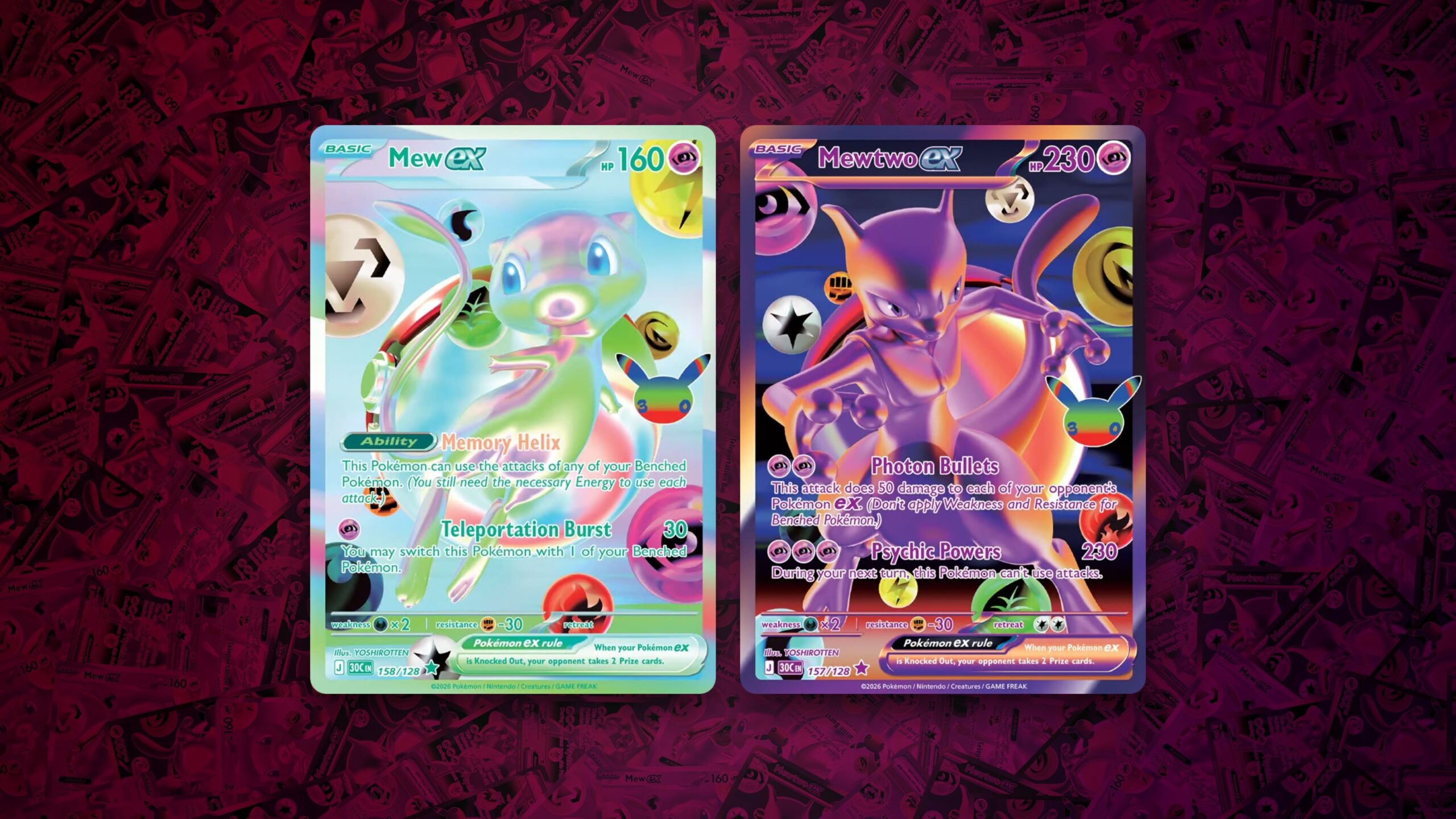 30th Anniversary Pokémon TCG Mew ex and Mewtwo ex Screenshots