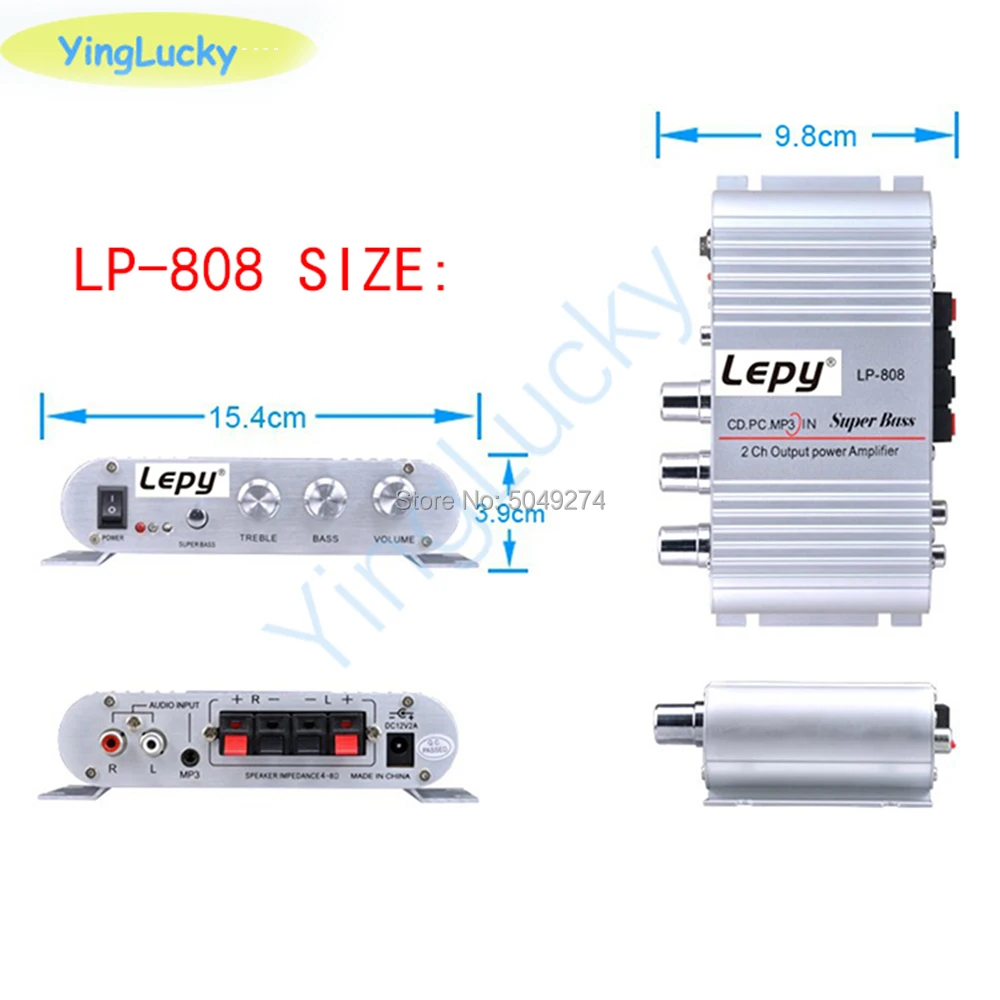 Arcade Audio Amplifier 12V 200W Stereo Bass Amp for Arcade Cabinets & Speakers - Image 4