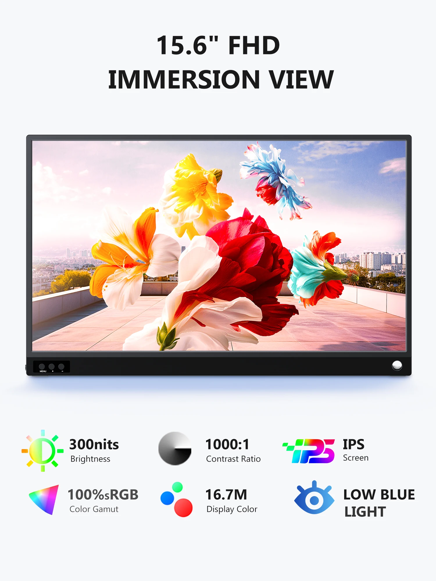 15.6 Inch Portable Monitor Full HD 1080P USB-C Mini HDMI – Australian Stock - Image 2