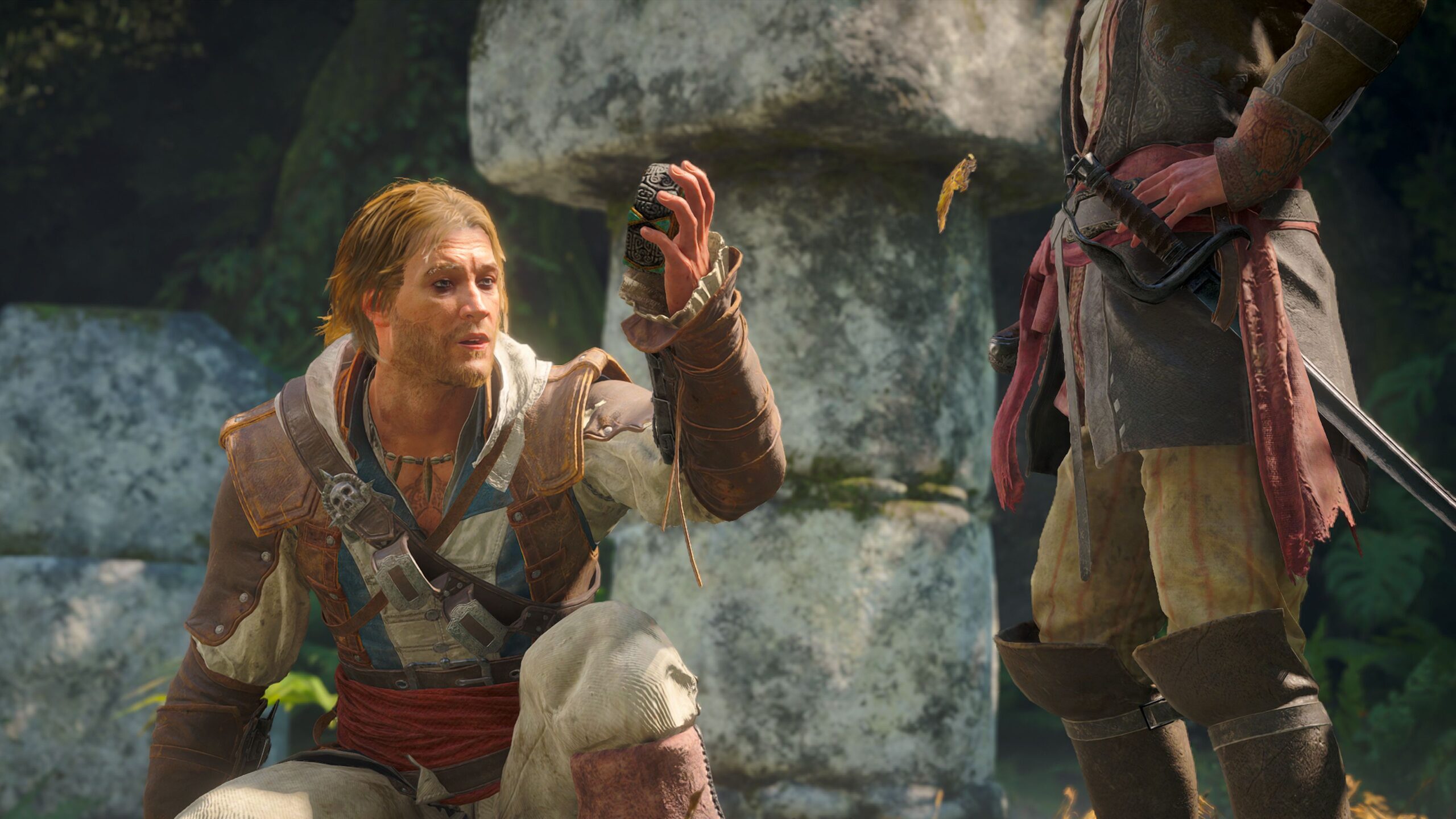 Edward finds a Mayan Stone in Assassin's Creed Black Flag.