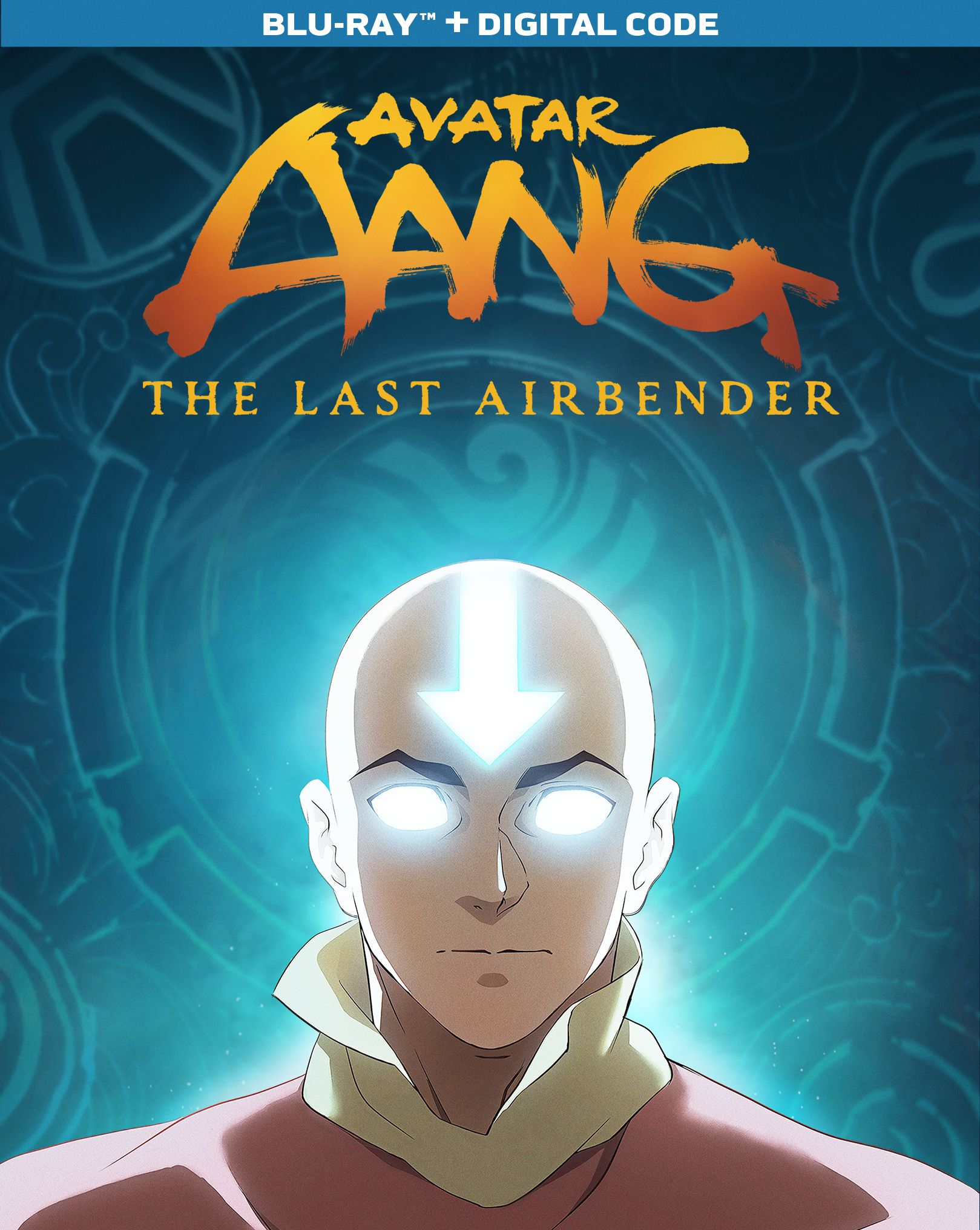 Avatar Aang with glowing eyes.