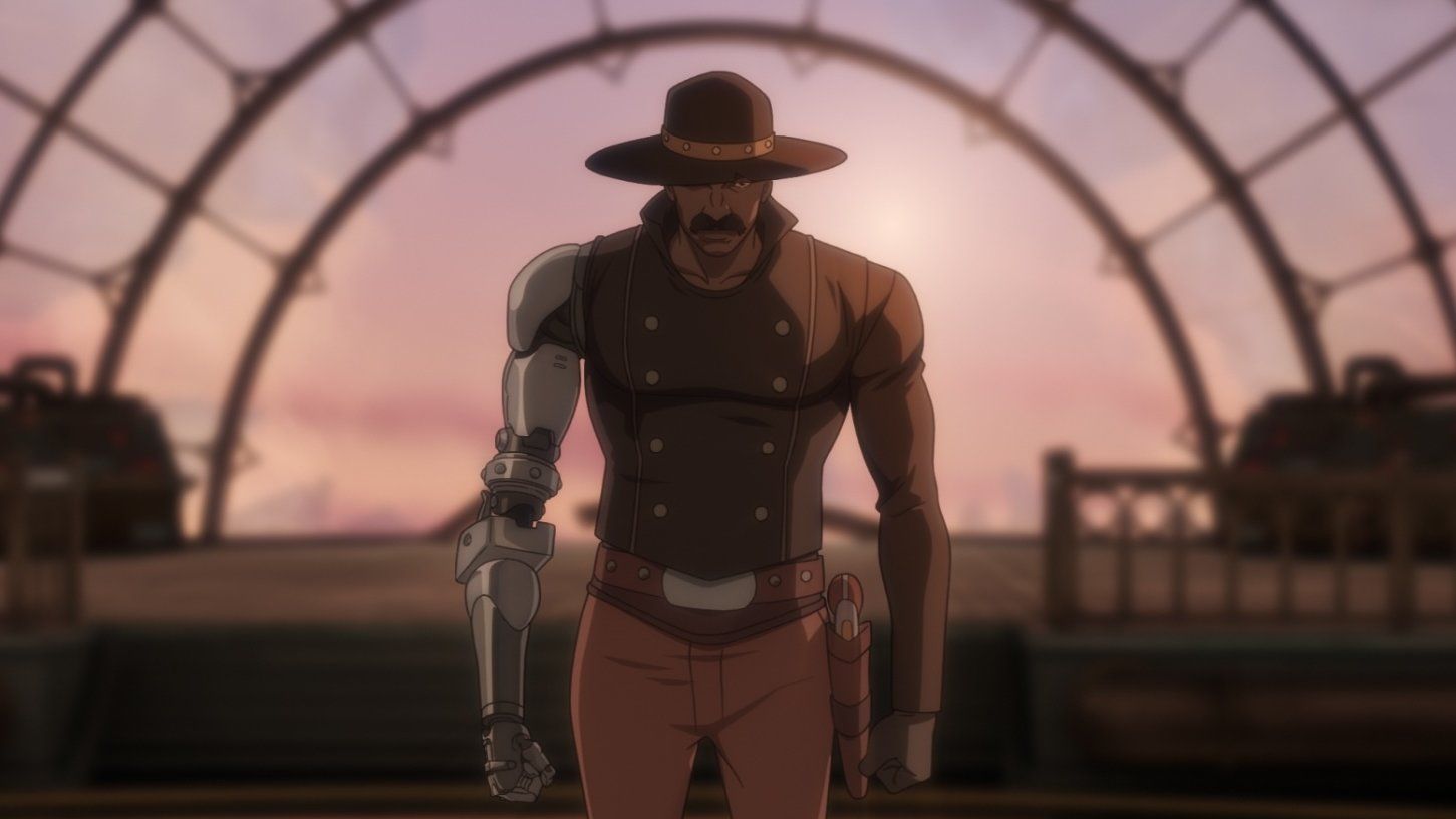 Bass Reeves has his artificial arm fully revealed in Bass X Machina