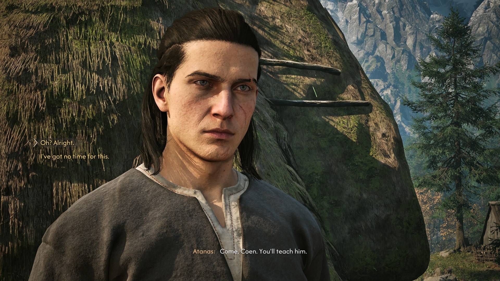 Coen talking to Atanas during "Someone Needs A Lesson" in The Blood of Dawnwalker.