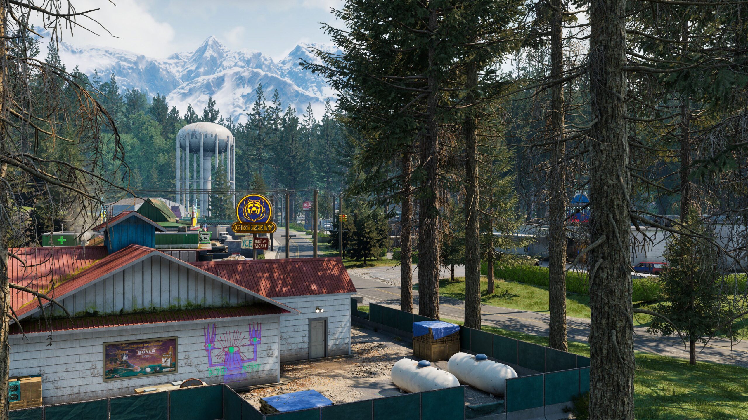 A house next to some trees in PUBG Dednet.