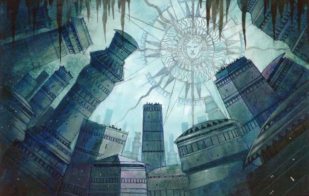 An image of the city of Deep Imaskar from the D&D Underdark book
