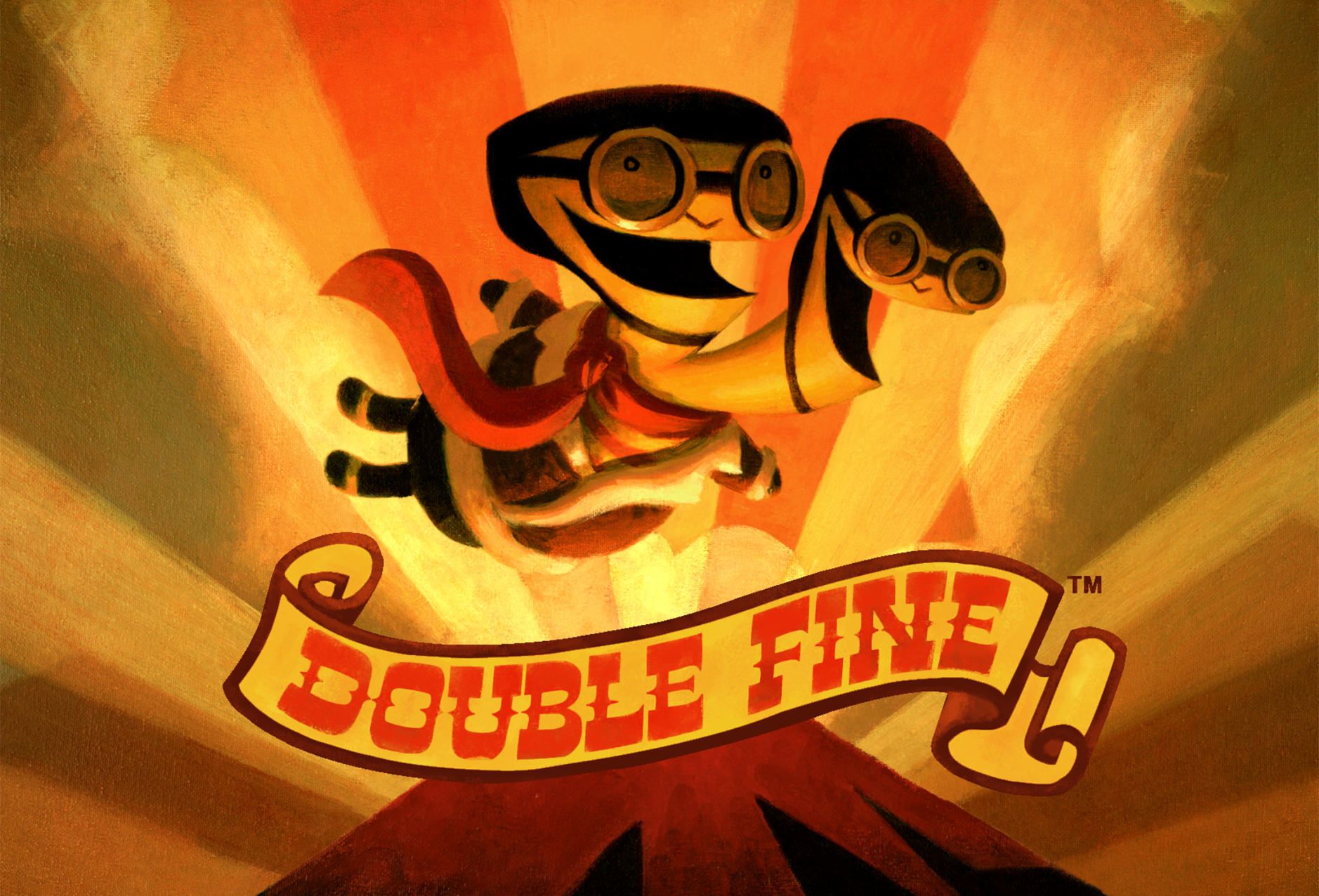 The two-headed boy Double Fine Productions logo
