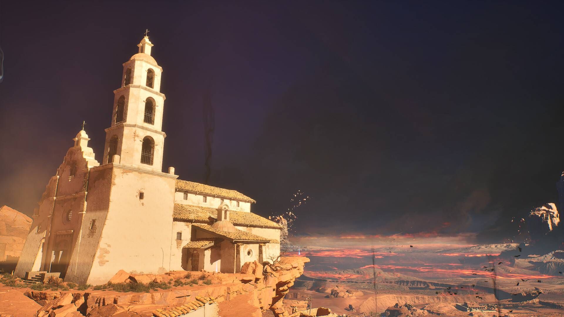 The exterior of a church in Guns of Eschaton.